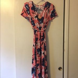 Pink blush maternity/nursing dress